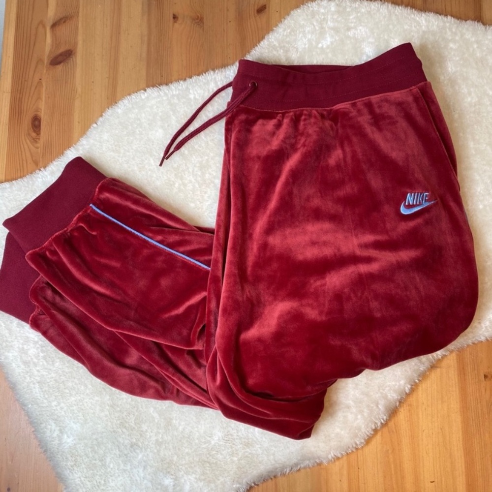 Nike NSW Heritage Velour Joggers university red - Picture 3 of 5